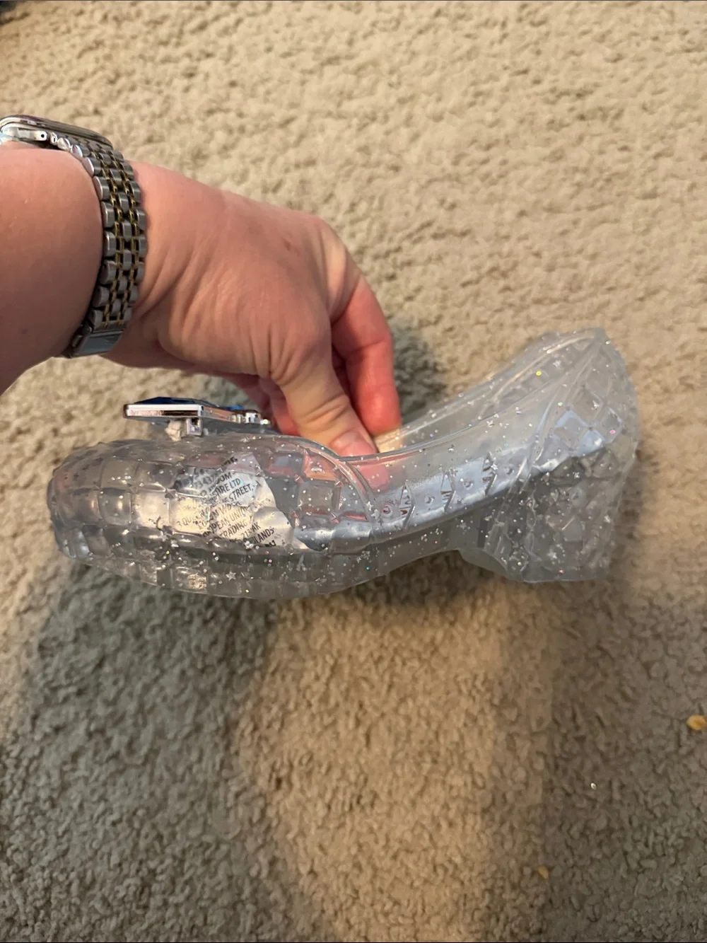 Disney Cinderella light up Clear Jelly Heels